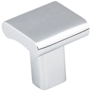 1" Overall Length Satin Nickel Square Park Cabinet Knob