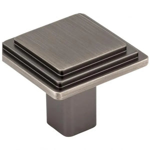 1-1/4" Overall Length Satin Nickel Square Calloway Cabinet Knob