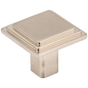 1-1/4" Overall Length Satin Nickel Square Calloway Cabinet Knob