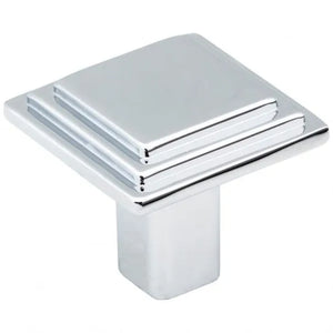 1-1/8" Overall Length Satin Nickel Square Calloway Cabinet Knob