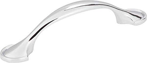 Beautifully designed Watervale Collection 3" center-to-center Zinc Die Cast Cabinet Drawer Bar Pull (1, Polished Chrome)