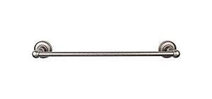 Top Knobs ED6D Edwardian Bath 18 Inch Single Towel Bar Plain Backplate, Antique Pewter