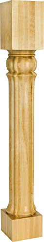 Hardware Resources P64-RW Post with Tapered Cove Ogee Groove Styling, 35-1/2"H x 3-1/2"W