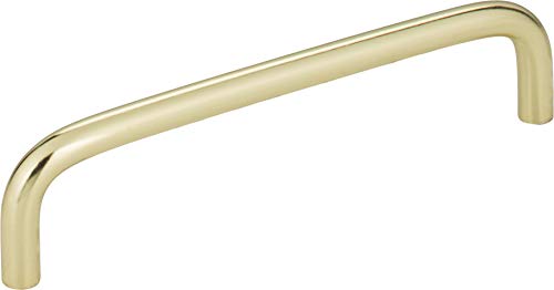 Elements S271-128PB Torino Collection 128mm Center Wired Cabinet Pull, Polished Brass Finish