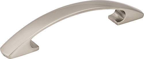 Elements 771-96SN Strickland Collection 96mm Center Square Cabinet Pull, Satin Nickel Finish