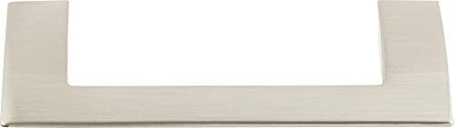 Atlas Homewares A905 Angled Drop 3-3/4 Inch Center to Center Handle Cabinet Pull, Brushed Nickel