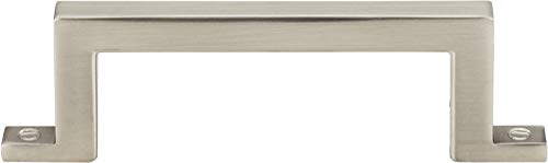 Campaign Bar Cabinet Pull - 3" Center-to-Center in Brushed Nickel