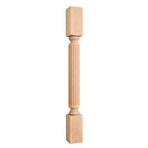 Fluted Pattern Wood Post (Cherry)
