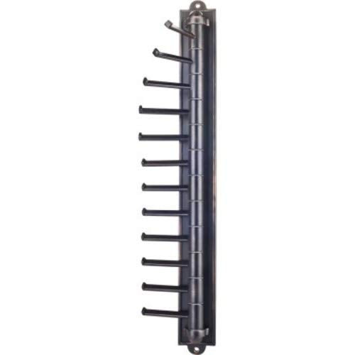 Screw mounted tie/scarf rack. Holds 12 ties/scarfs. Each arm moves independently allowing for easy access to ties/scarfs. Finish: Brushed Oil Rubbed Bronze