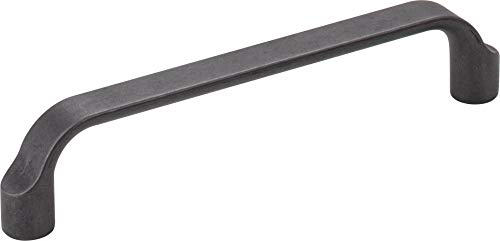 Elements 239-128DACM Brenton Collection 128mm Center Scroll Cabinet Pull, Gun Metal Finish