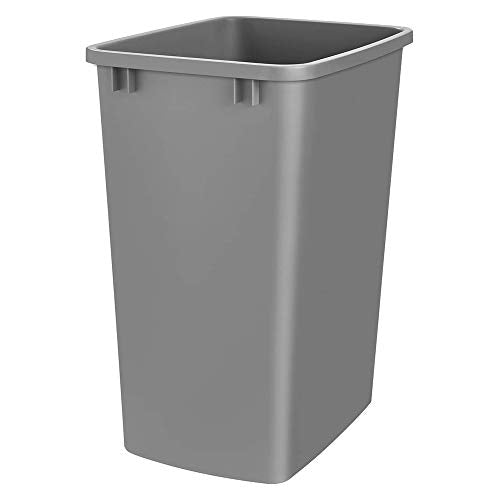Rev-A-Shelf RV-35-17-52 35 Quart Plastic Replacement Waste Container for The Kitchen or Laundry Room, Metallic Gray