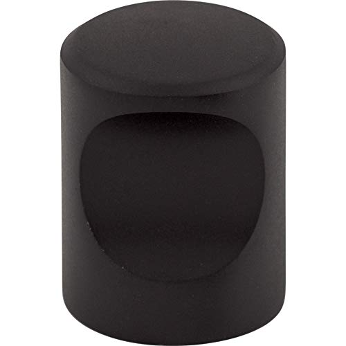 Top Knobs M581 Nouveau II Collection 3/4" Indent Knob, Flat Black