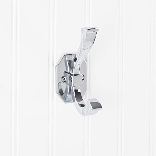 ELEMENTS 4-5/16" Double zinc Wall Mount Hook. Finish: PC.