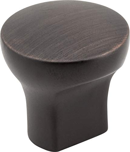 Hardware Resources - Jeffrey Alexander 1'' Diameter Zinc Diecast Cabinet Knob. Packaged with one 8/32'' x 1'' Screw. UPC Labeled. Finish: Brushed Oil Rubbed Bronze