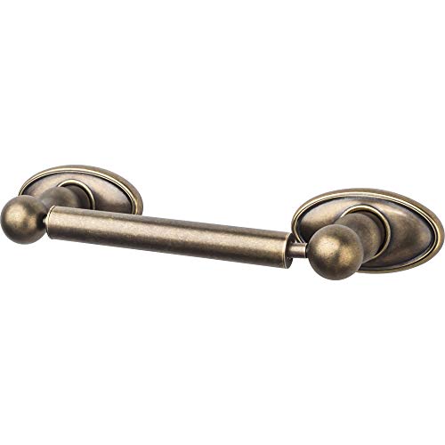 Top Knobs ED3GBZC Edwardian Collection Edwardian Bath Tissue Holder w/ Oval Back Plate, German Bronze