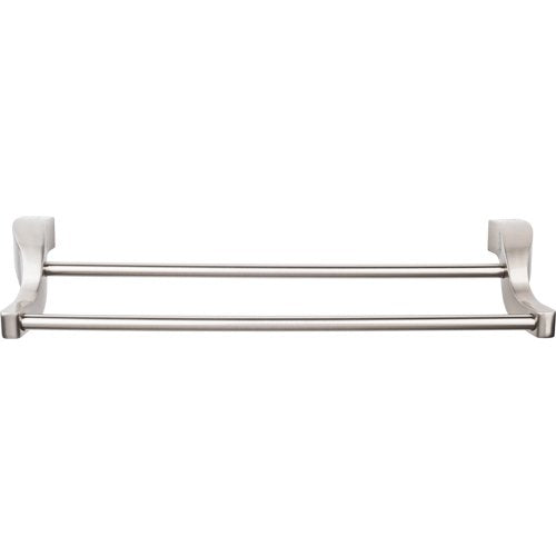 Aqua Double Bath 31.25" Wall Mounted Towel Bar Finish: Polished Chrome