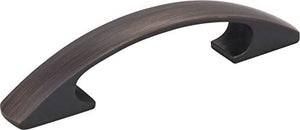 Elements 771-3DBAC Strickland Collection 3 inch Center Square Cabinet Pull, Brushed Oil Rubbed Bronze Finish