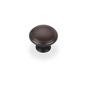 1-3/16" Diameter Mushroom Cabinet Knob. Packaged with one 8-32 x 1" and one 1-1/4" break-away screw. Finish: Brushed Pewter.