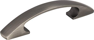 Elements 771-128BNBDL Strickland Collection 128mm Center Square Cabinet Pull, Brushed Pewter Finish