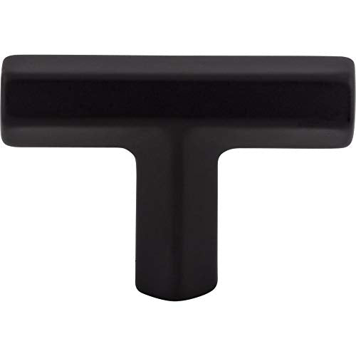 Top Knobs TK790BLK Serene Collection 1-3/4" Lydia T Shape Knob, Flat Black