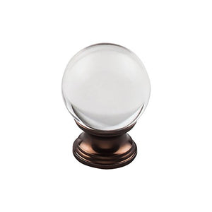 Serene Clarity Glass Round Knob Finish: Oiled Rubbed Bronze