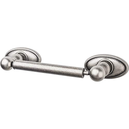 Top Knobs ED3APC Edwardian Collection Edwardian Bath Tissue Holder w/ Oval Back Plate, Antique Pewter