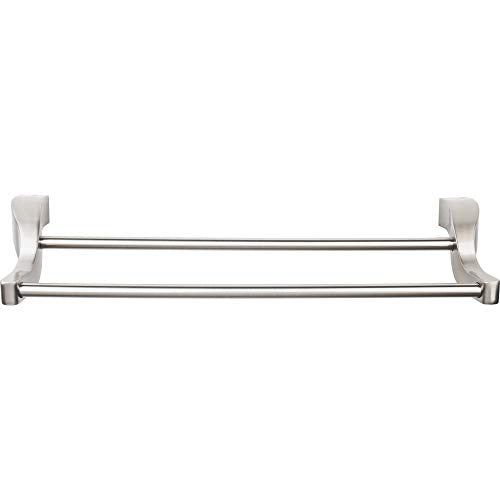 Top Knobs AQ11-BSN Aqua Bath Double Towel Rod Nickel