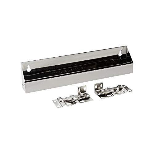 Rev-A-Shelf Silvertone Stainless Steel Tip-Out Tray with Hinges