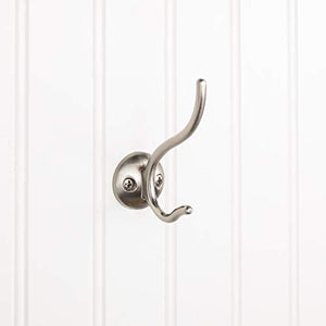 Elements YD30-381DBAC Naples 3-13/16" Traditional Double Prong Robe Hook
