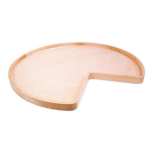 Hardware Resources LSK24 Wooden Kidney Lazy Susan Without Hole, Maple
