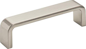 Elements 193-96SN Asher Collection 96mm Center Cabinet Pull, Satin Nickel Finish