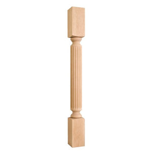 Fluted Pattern Wood Post (Hard Maple)