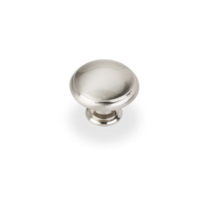 1-3/16" Diameter Mushroom Cabinet Knob. Packaged with one 8-32 x 1" and one 1-1/4" break-away screw. Finish: Brushed Pewter.
