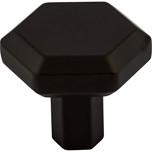 Top Knobs TK792BLK Serene Collection 1-1/4" Lydia Knob, Flat Black