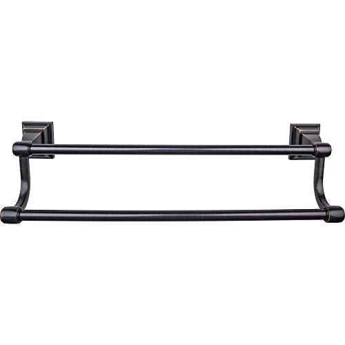 Top Knobs STK7TB 18" Stratton Double Towel Bar in Tuscan Bronze