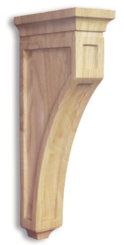 Mission Style Wood Bar Bracket Corbel (Rubberwood)