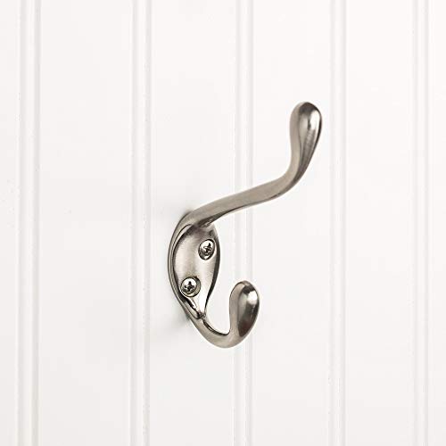 Elements YD40-450SN Naples 4-1/2" Traditional Double Prong Robe Hook