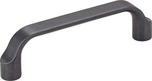 Elements 239-96DACM Brenton Collection 96mm Center Scroll Cabinet Pull, Gun Metal Finish