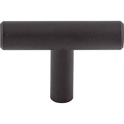 Top Knobs M1884 Bar Pulls Collection 2" Hopewell Steel T-Handle Knob, Flat Black