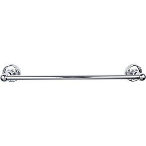 Top Knobs ED6E Edwardian Bath 18 Inch Single Towel Bar Ribbon Backplate, Polished Chrome