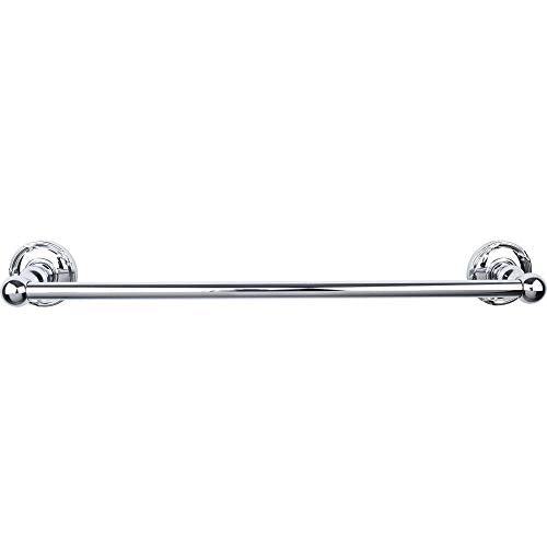 Top Knobs ED6E Edwardian Bath 18 Inch Single Towel Bar Ribbon Backplate, Polished Chrome