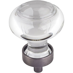 Jeffrey Alexander G120BNBDL Harlow Collection Knob, Brushed Pewter