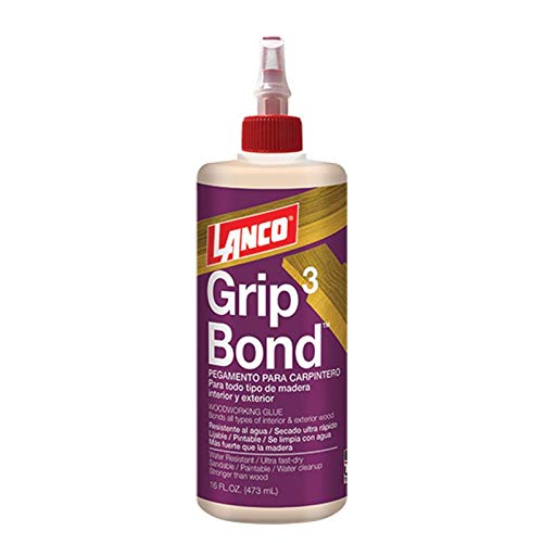 Lanco Grip Bond 3 Woodworking Glue for Interior & Exterior | 16 OZ (473 mL)