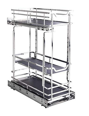 Hardware Resources Storage with Style (TM) 8" Wire Base Pullout Polished Chrome Finish