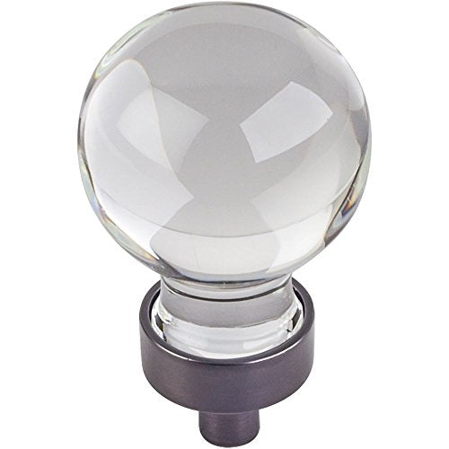 1-1/16" Dia Glass Sphere Cabinet Knob. Packaged with one 8-32 x 9/16" and 1-3/4" Break-away screw. Finish: Brushed Oil Rubbed Bronze