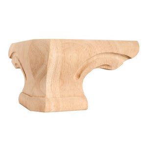 Rounded 6.75 in. Corner Pedestal Foot (Cherry)