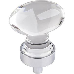 Jeffrey Alexander G110 Harlow 1-1/4 Inch Long Oval Cabinet Knob, Polished Chrome