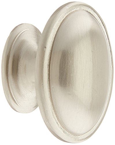 Atlas Homewares 316-BRN 1.33-Inch Austen Oval Knob from The Austen Collection, Brushed Nickel