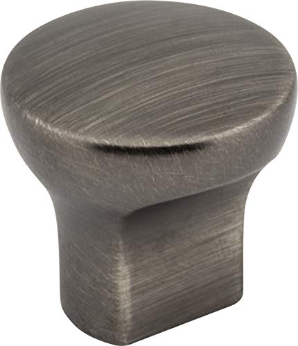 Hardware Resources - Jeffrey Alexander 1'' Diameter Zinc Diecast Cabinet Knob. Packaged with one 8/32'' x 1'' screw. UPC Labeled. Finish: Brushed Pewter