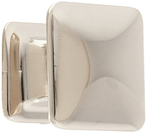 Atlas Homewares 322-PN 1.25-Inch Alcott Square Knob from The Alcott Collection, Polished Nickel